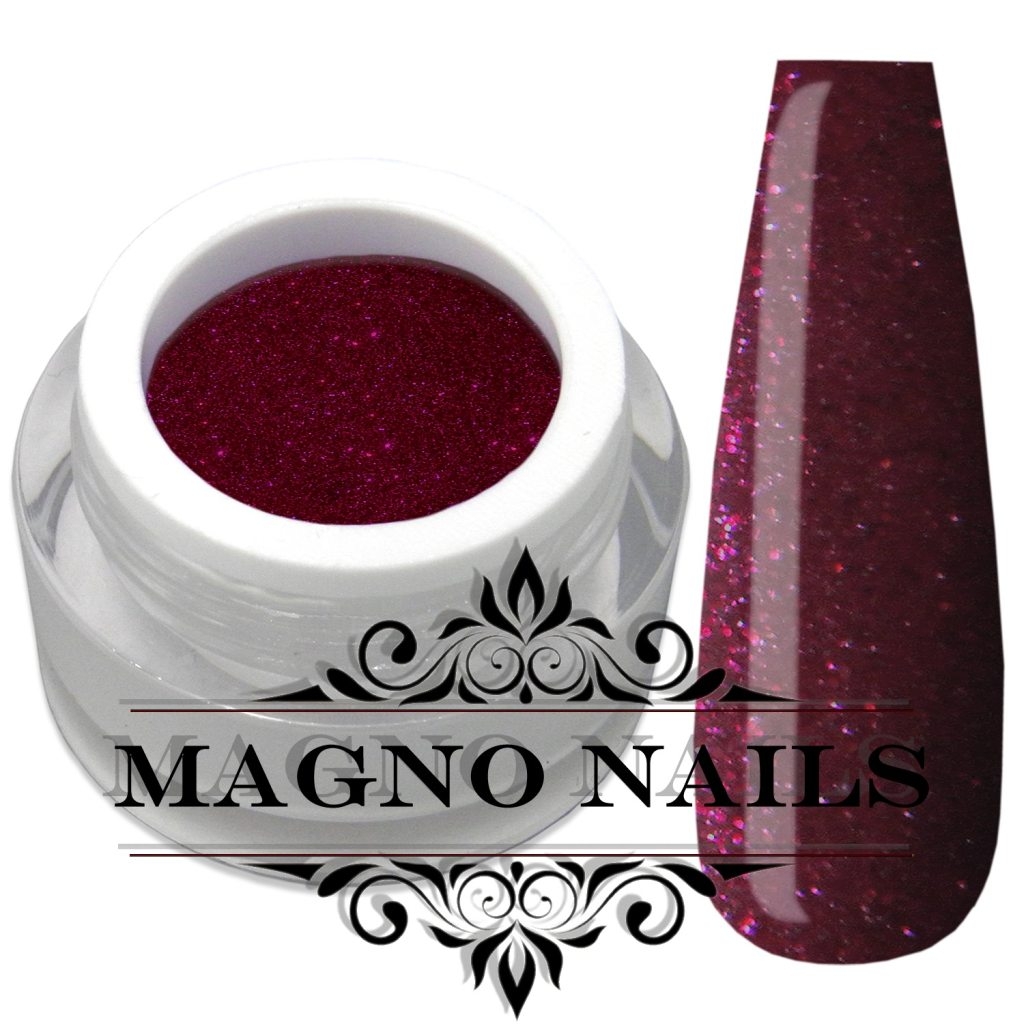 UV Gel - 865 - Glitter Gel Wine Red Nägel Nagelgel Dosen UV-Gel Color Gel Farbgel Perlmutt Perlgel