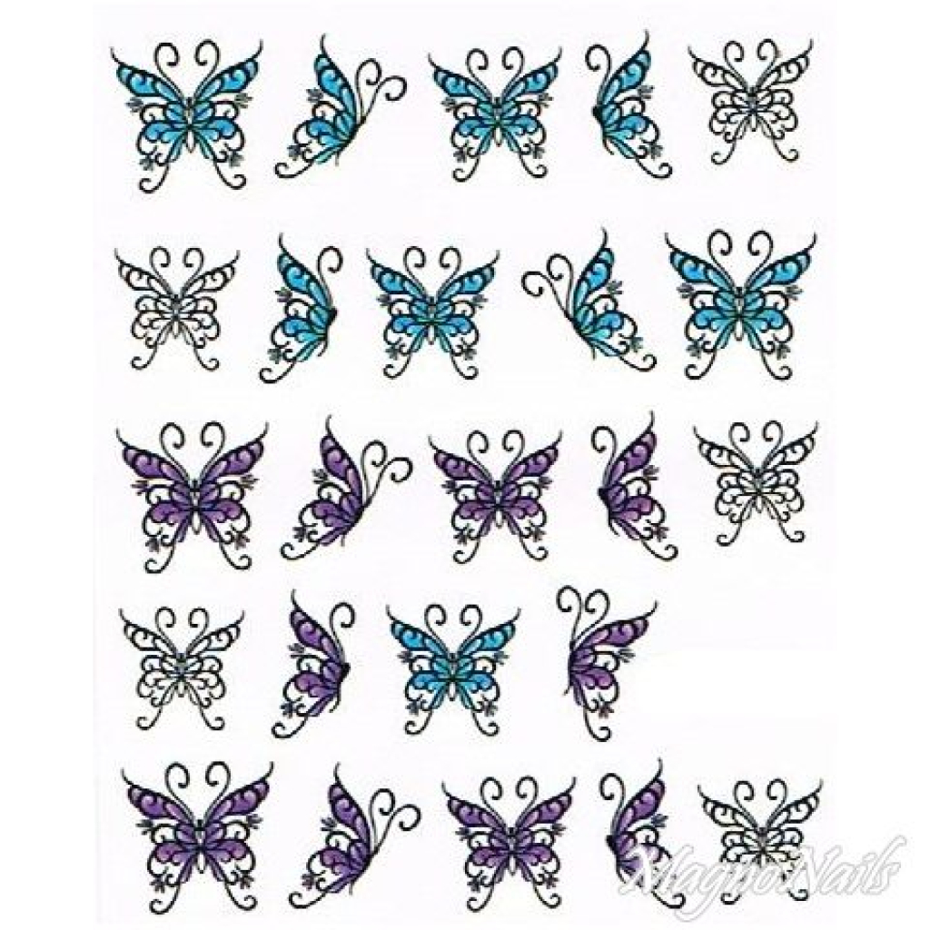 2D Nail Art One Stoke Sticker