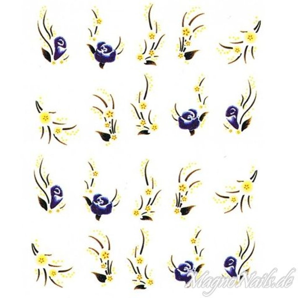2D Nail Art One Stoke Sticker