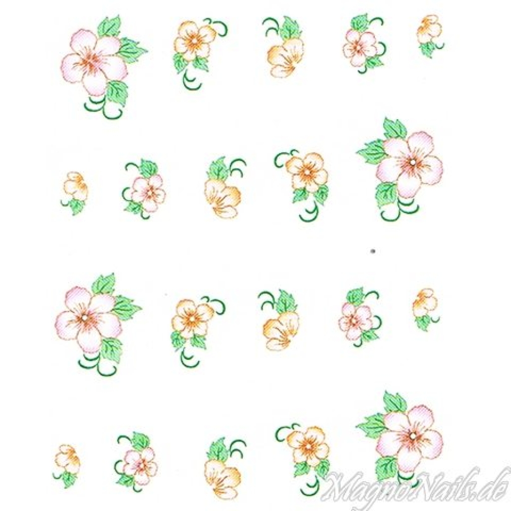 2D Nail Art One Stoke Sticker