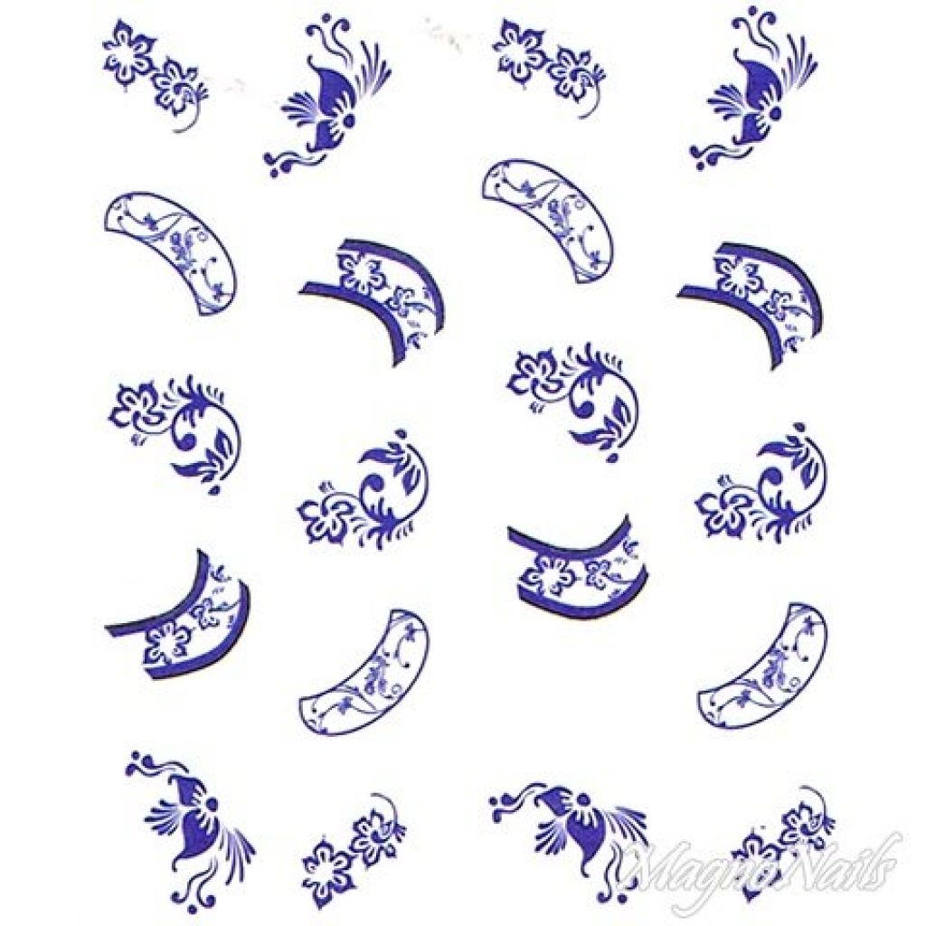 2D Nail Art One Stoke Sticker