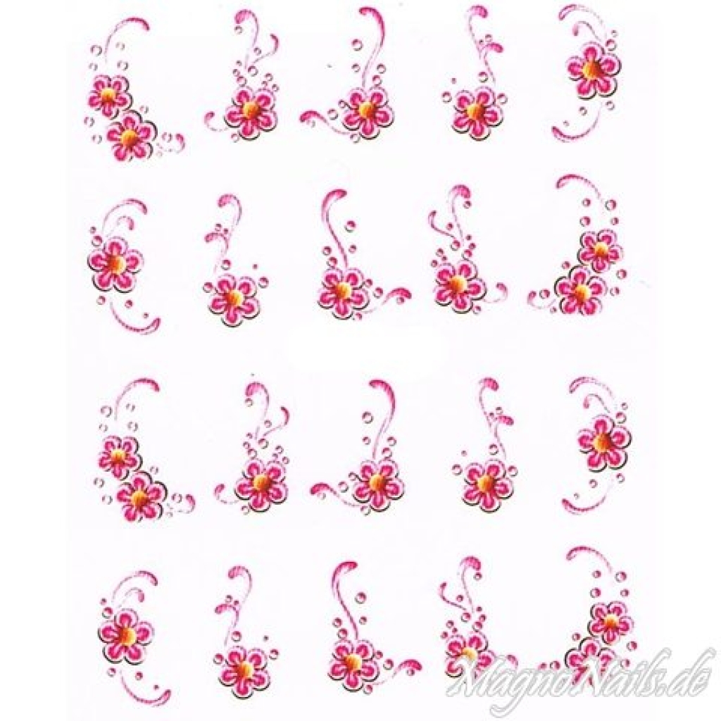 2D Nail Art One Stoke Sticker