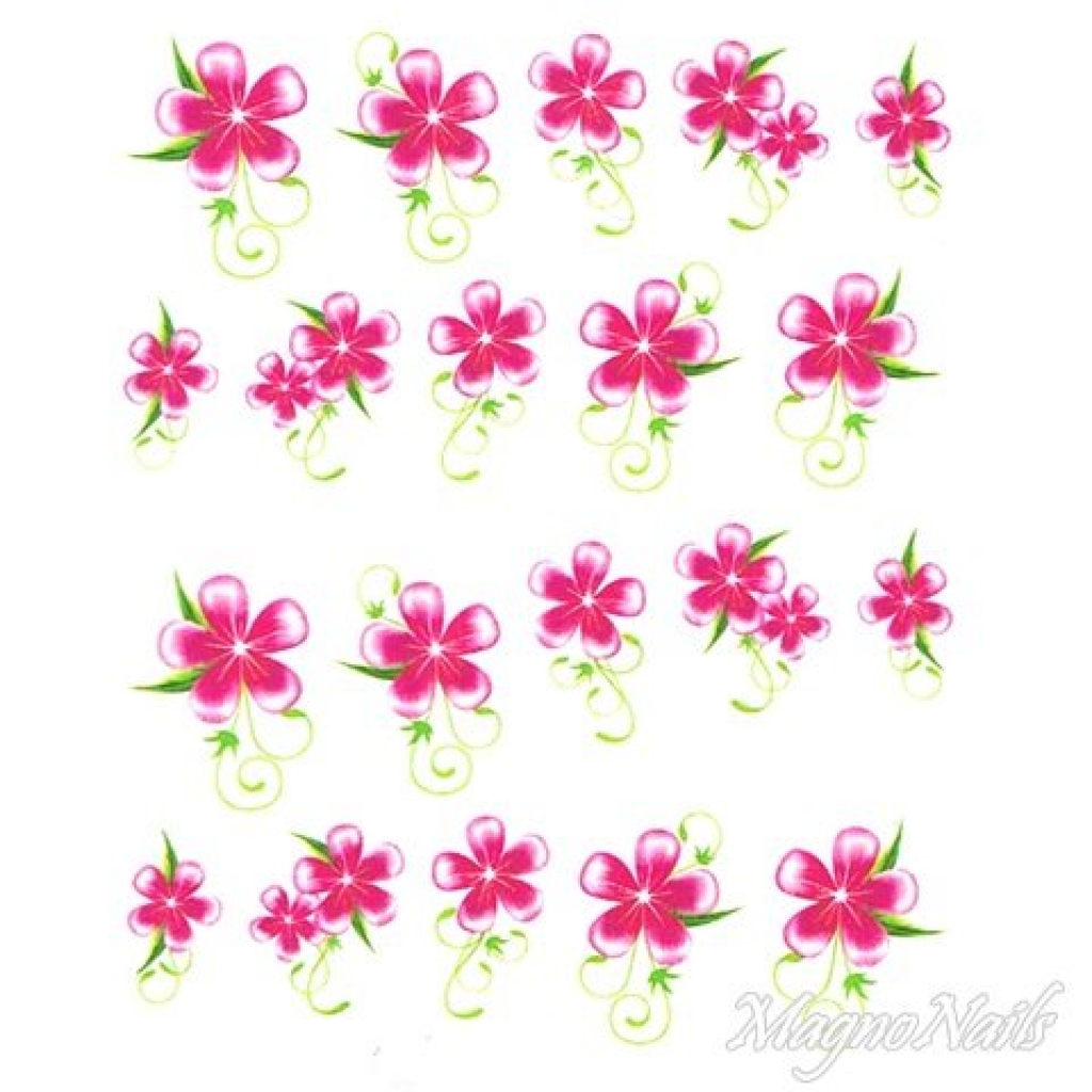 2D Nail Art One Stoke Sticker