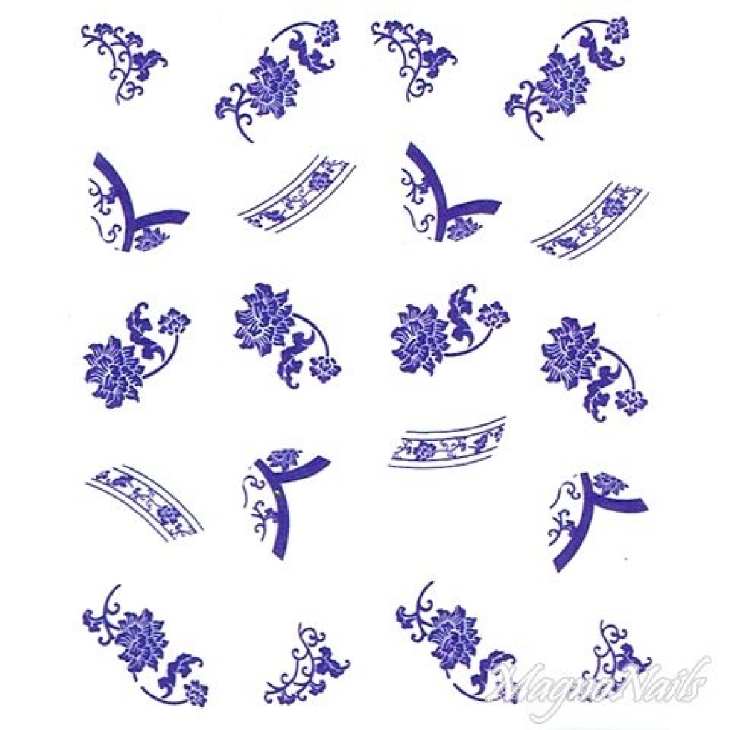 2D Nail Art One Stoke Sticker