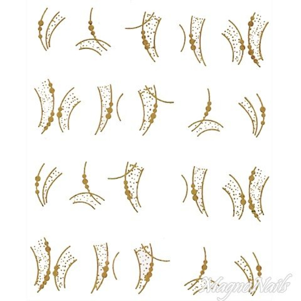 2D Nail Art One Stoke Sticker