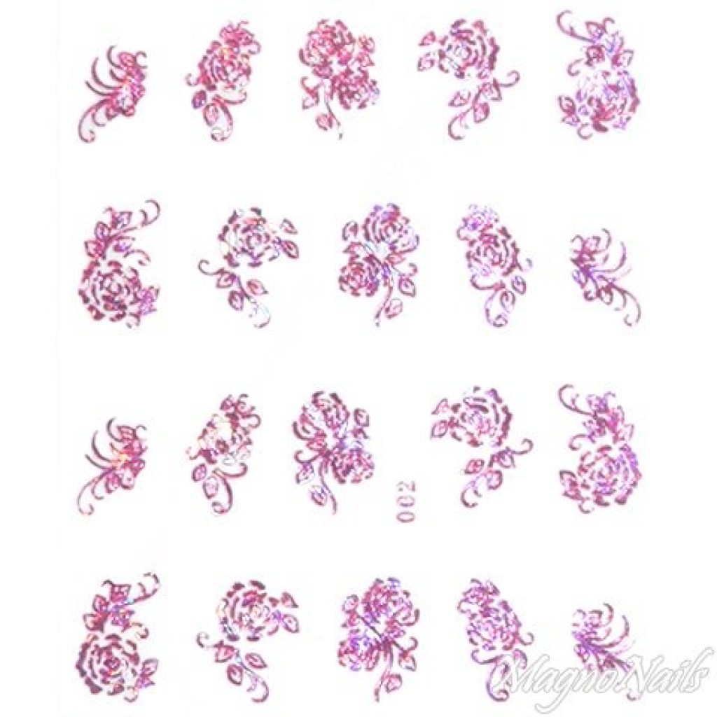 2D Nail Art One Stoke Sticker