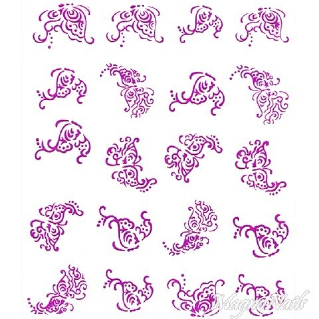 2D Nail Art One Stoke Sticker