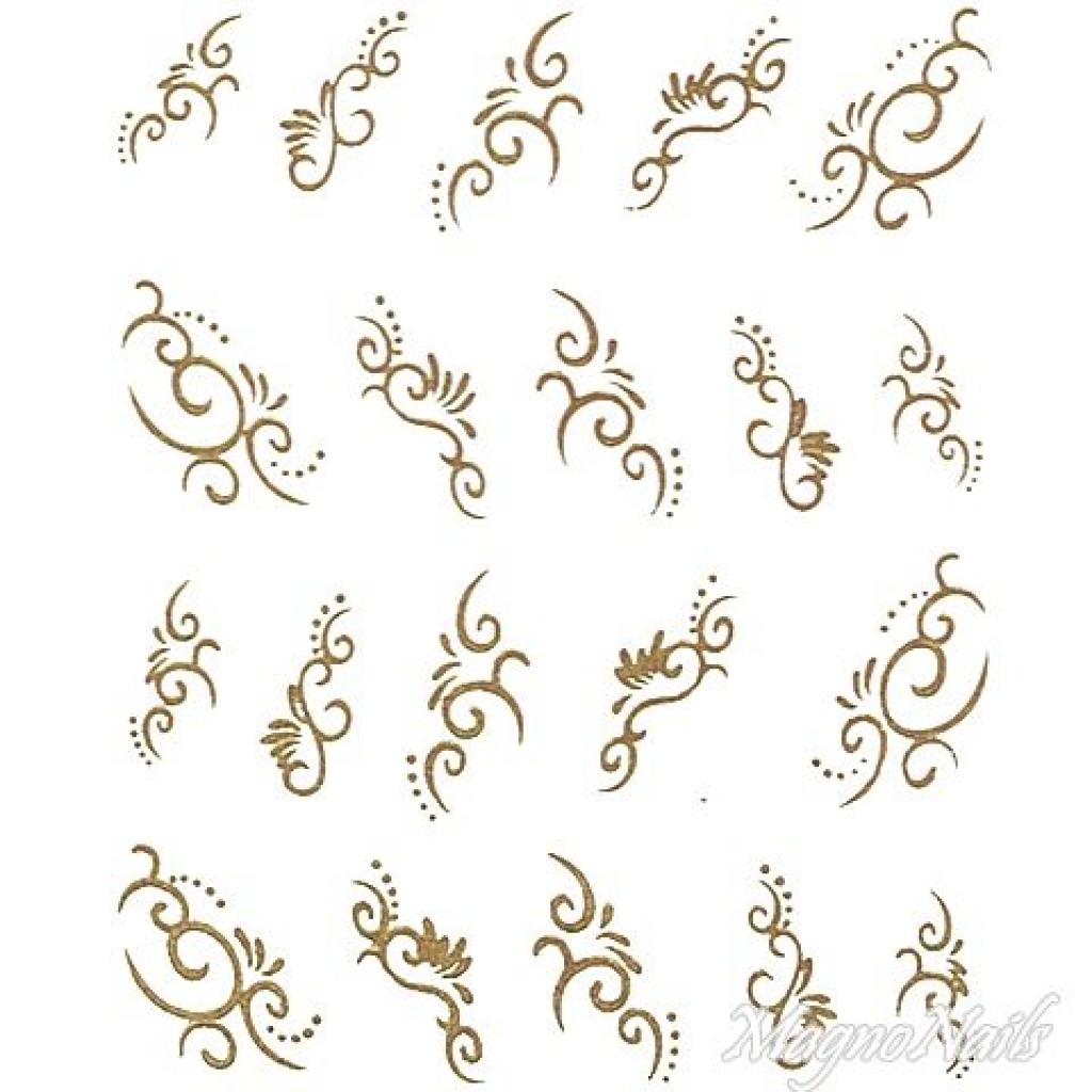 2D Nail Art One Stoke Sticker