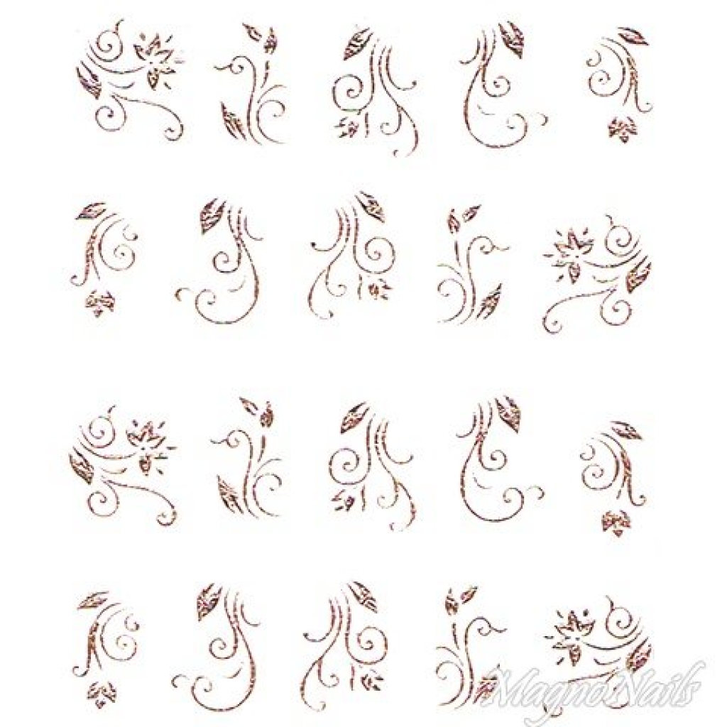 2D Nail Art One Stoke Sticker