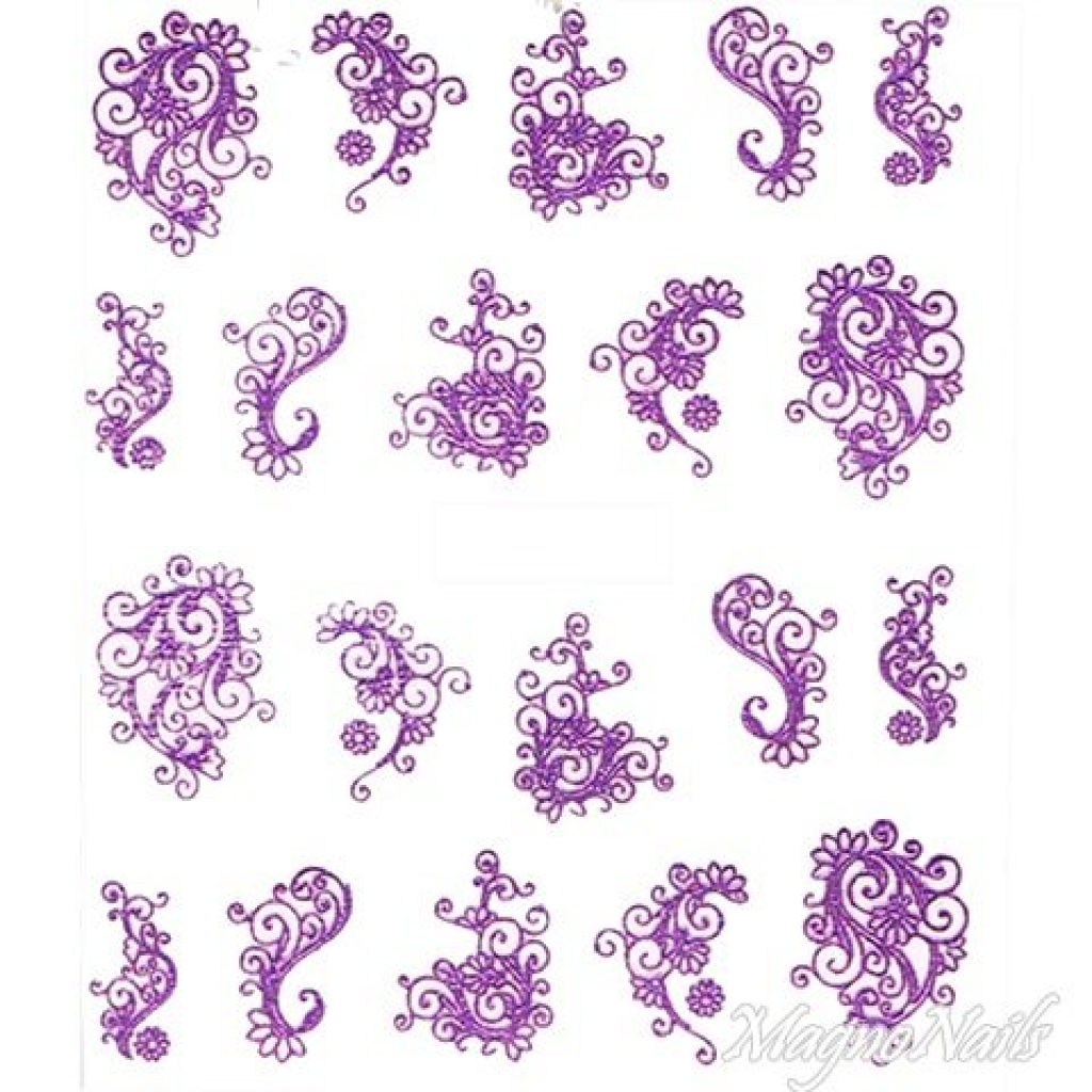 2D Nail Art One Stoke Sticker