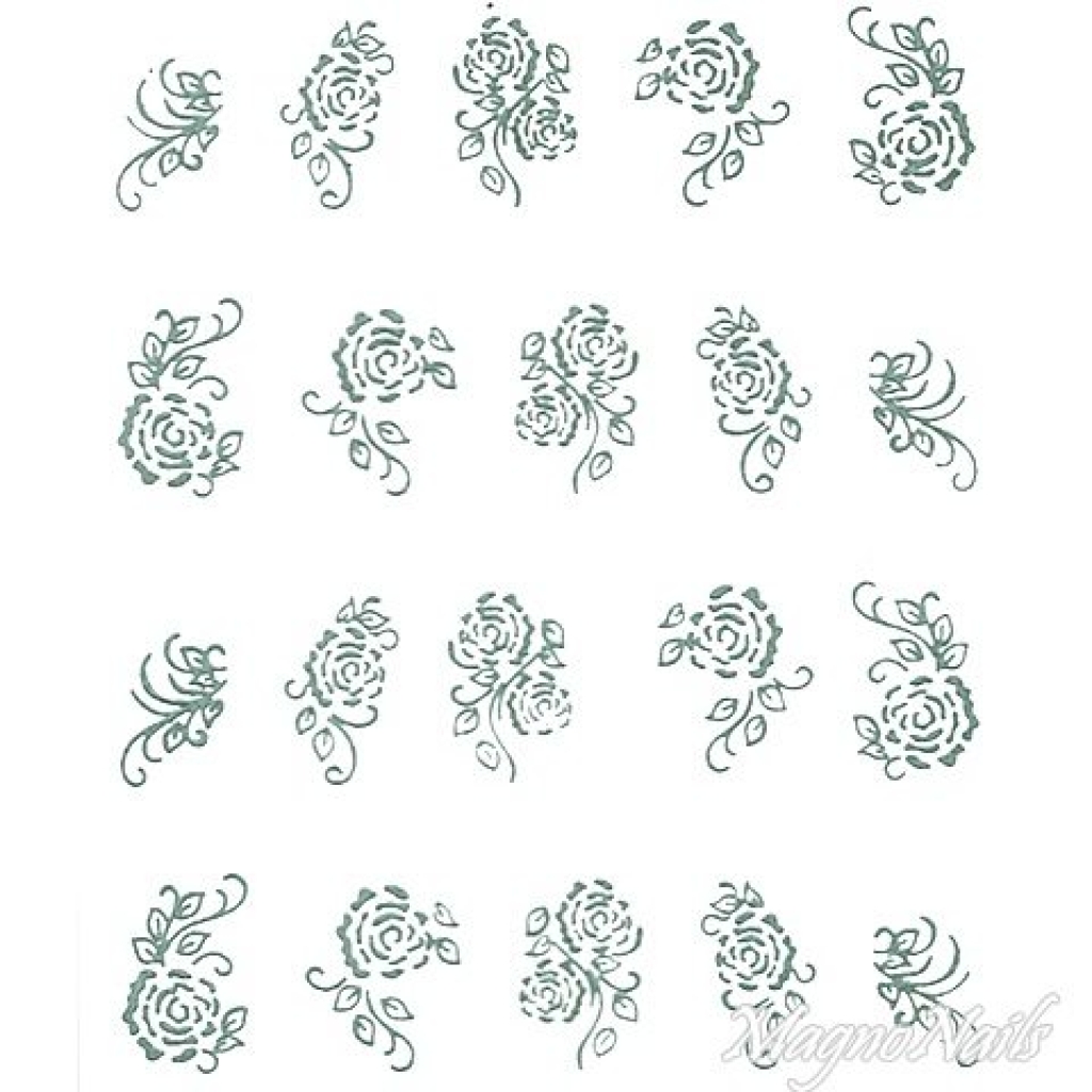 2D Nail Art One Stoke Sticker
