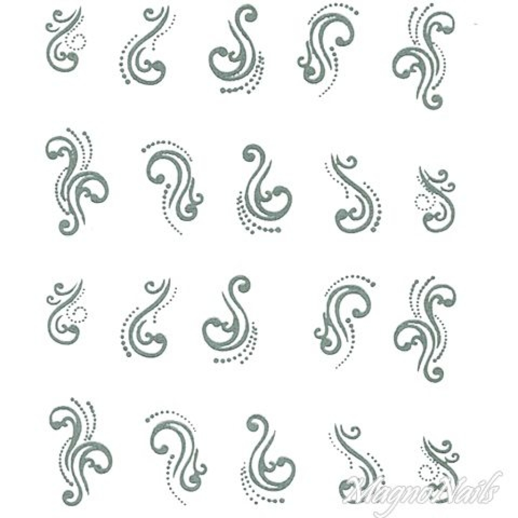 2D Nail Art One Stoke Sticker