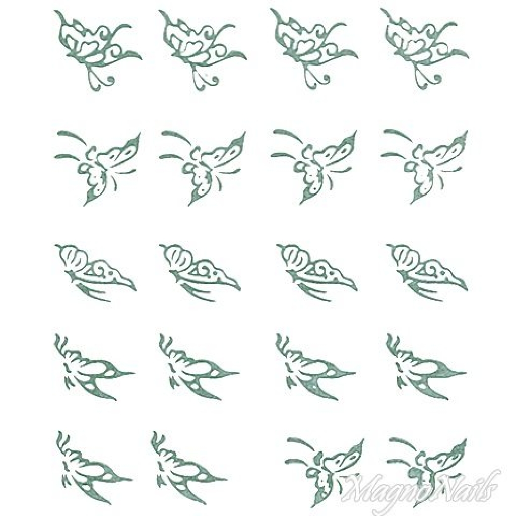 2D Nail Art One Stoke Sticker