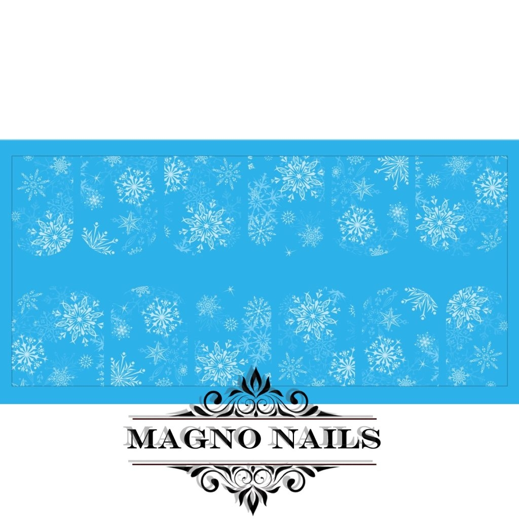 Nail Art Water Airbrush Sticker Wasser Tattos Schneeflocken