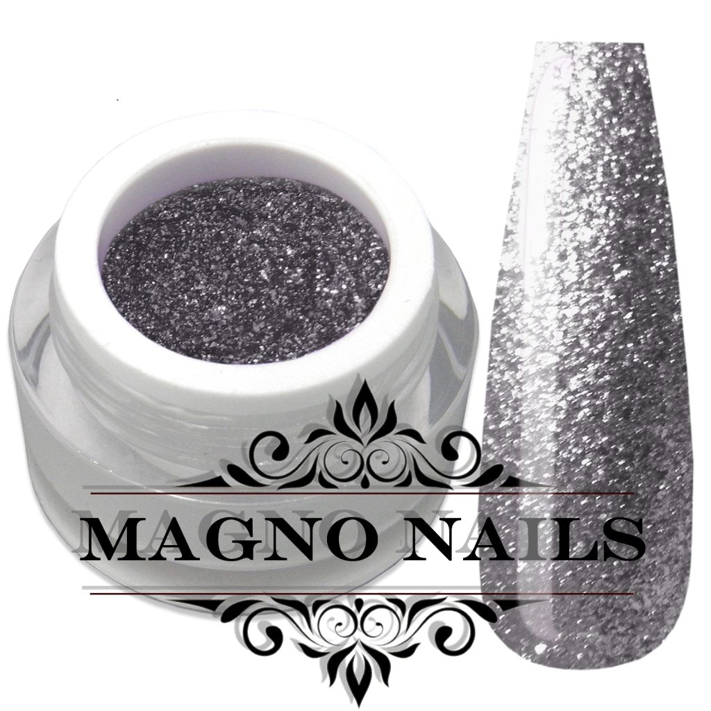 Dunkelgrau Glitter - Chrome Glitter Glam Gel - Antracite
