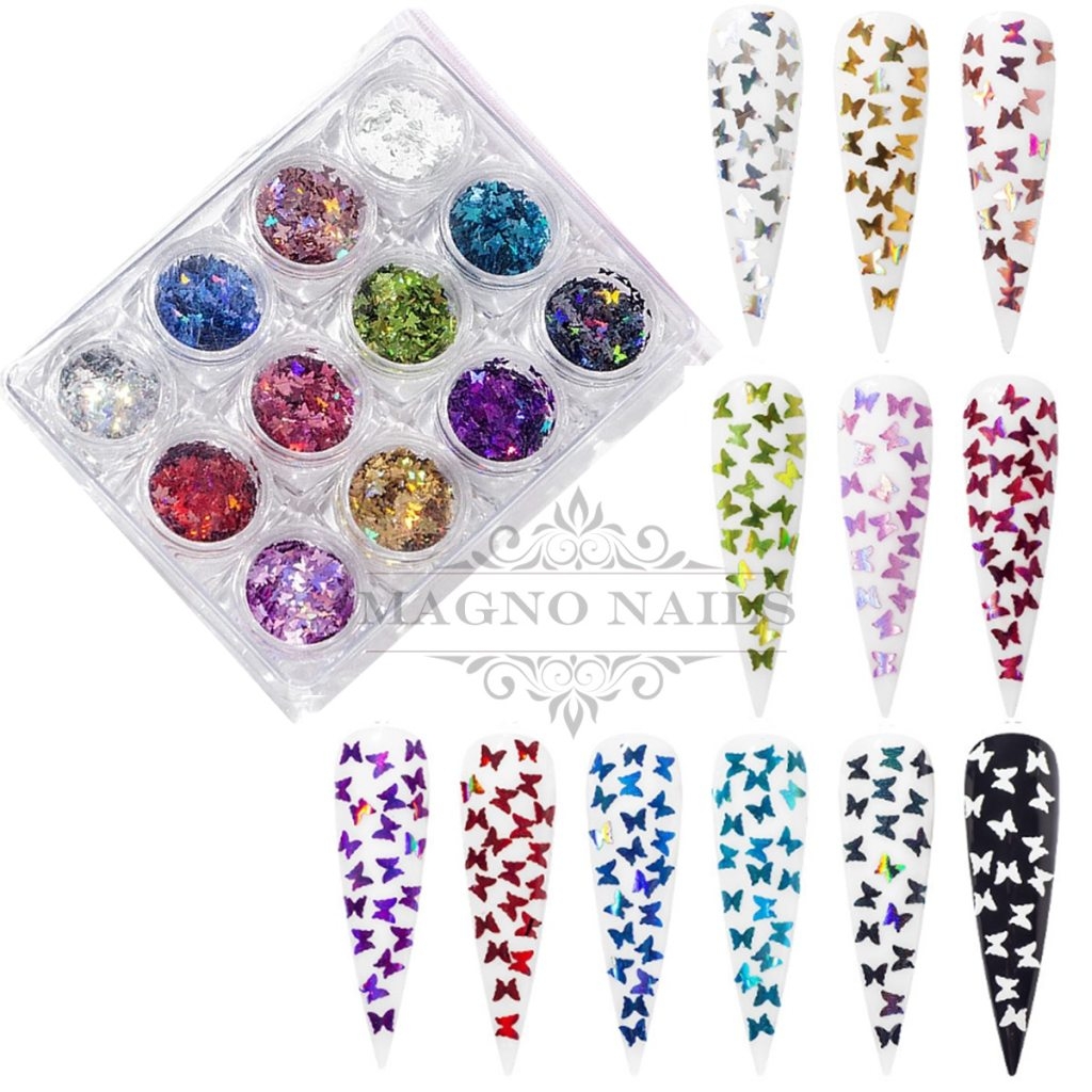 Butterfly Glitter Shapes - Schmetterlinge in einer Box