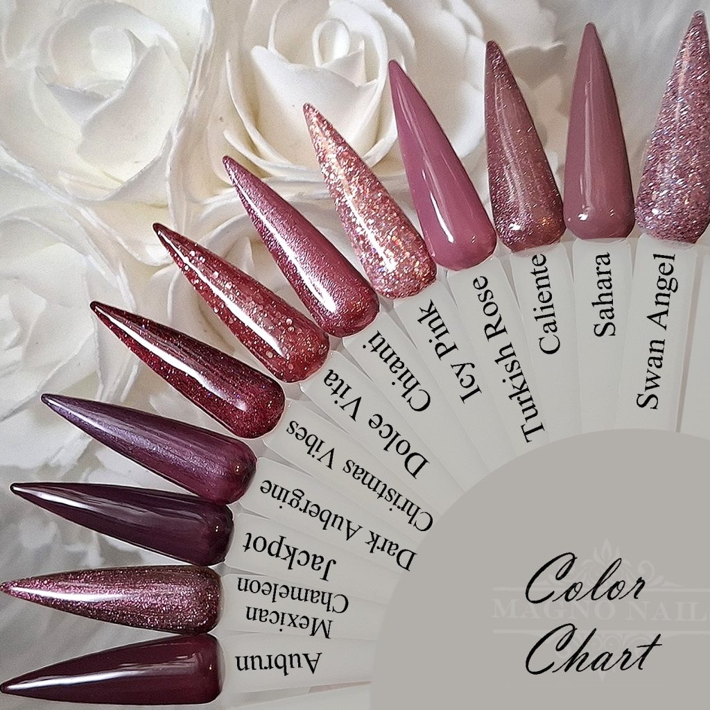 Farbpalette - Color Chart - Red Brown Colors - rot braun Glitter