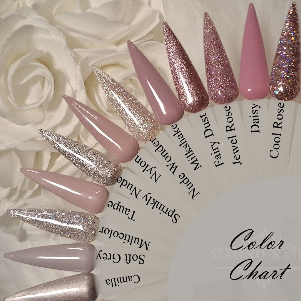 Farb Palette Nageldesign Nägel Soimmernägel Farbtips rosa beige silber