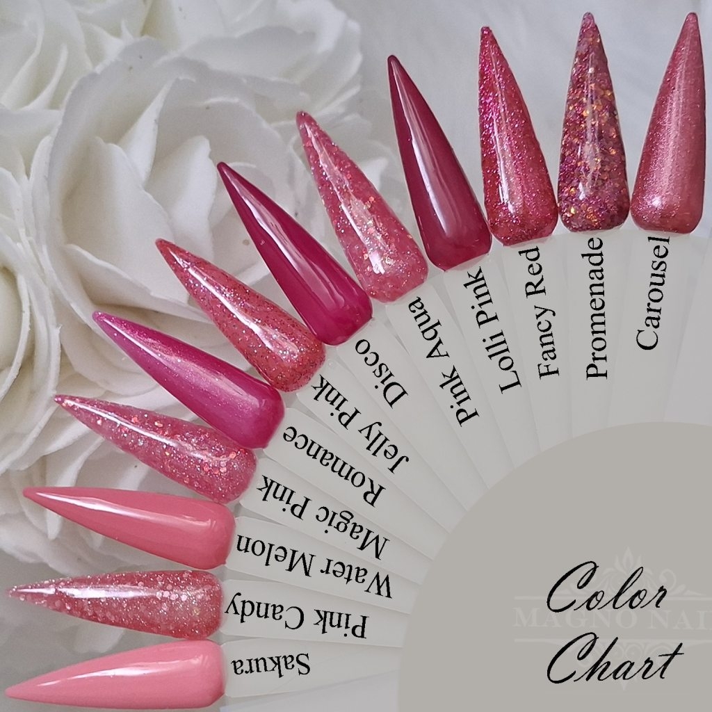 Rosa Pink Glitzer Glitter Farbpalette Farbtips Farbkarte Color Chart Nail Nägel Nageldesign