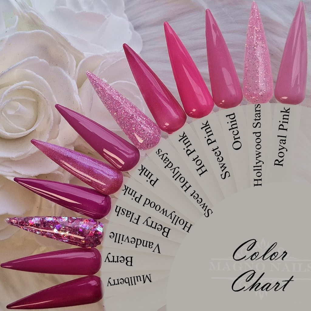 Color Gel Tips - Nägel Farbpalette Pink Rosa