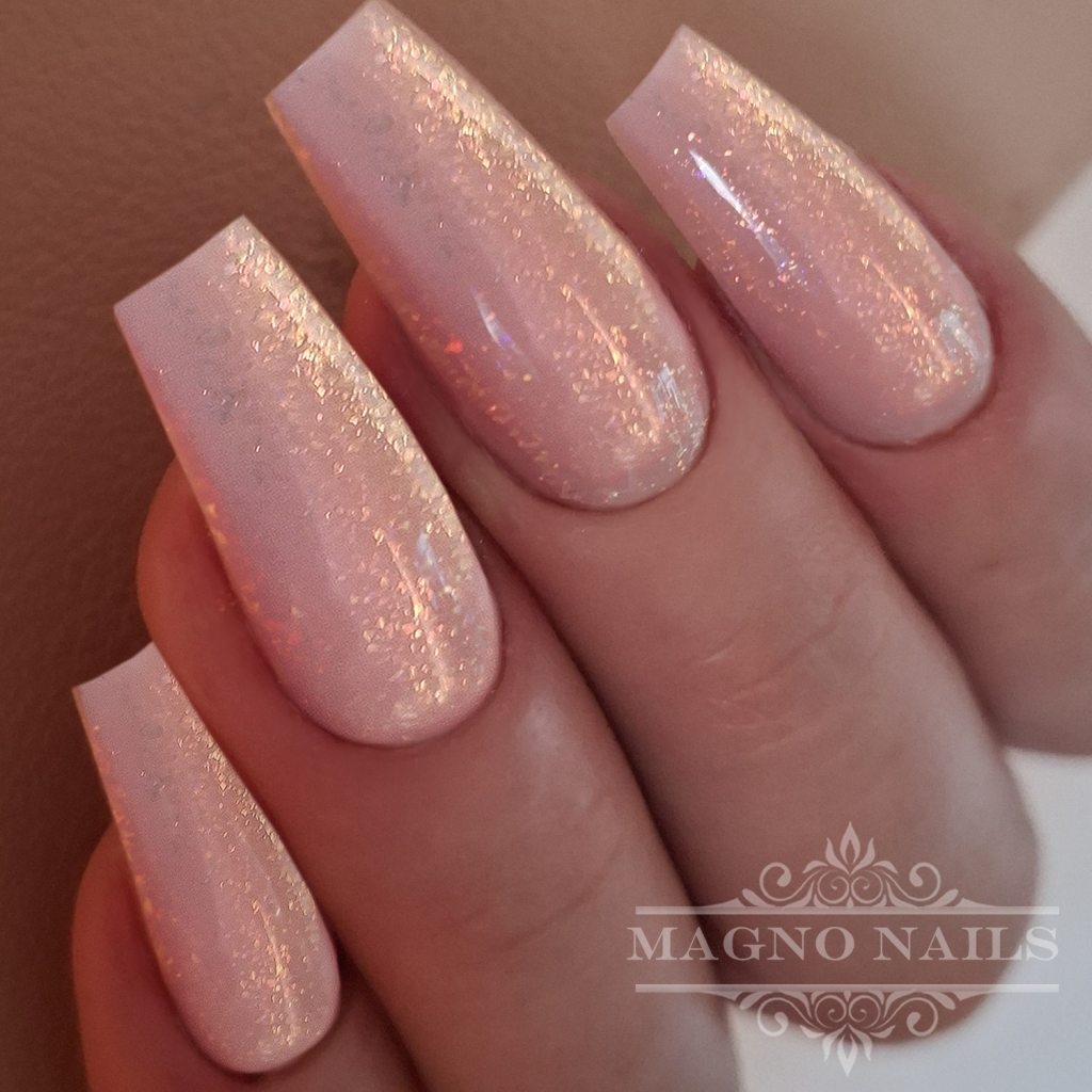 Pink Aurora Glitter Flakes Gel