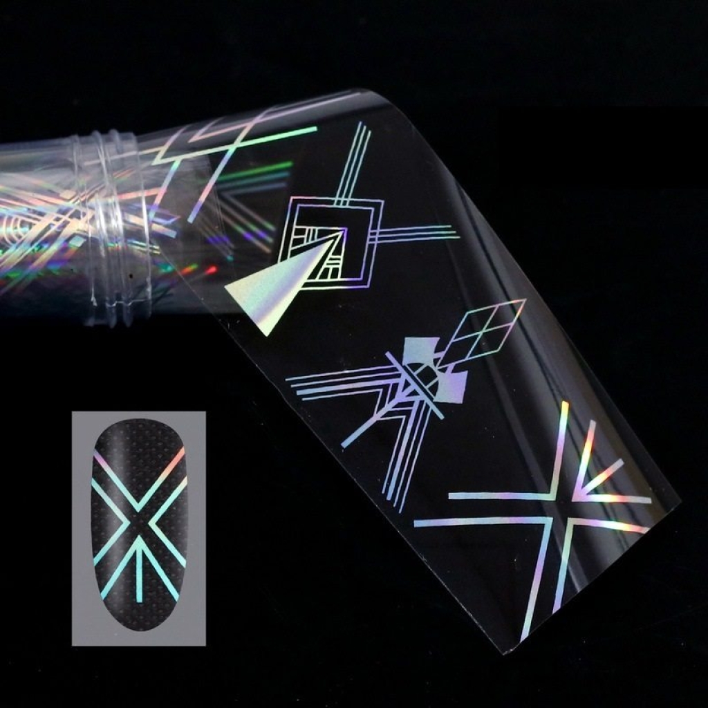 Nail Art Transfer Folie 1m - Nail Foil - Holographic Nagelfolie Nageldesign Folie Tranferfolie Nailart