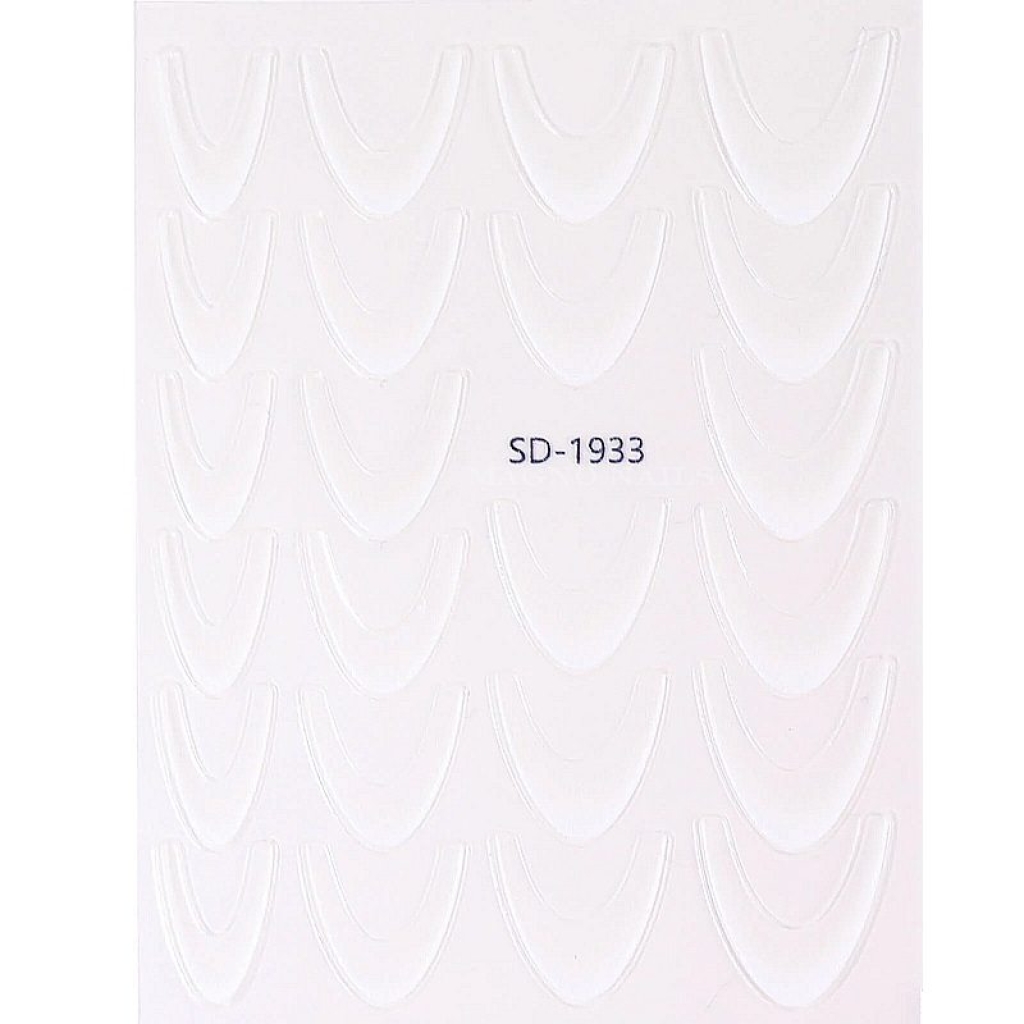 2D French Line - Ombré French Sticker weiß SD-1933