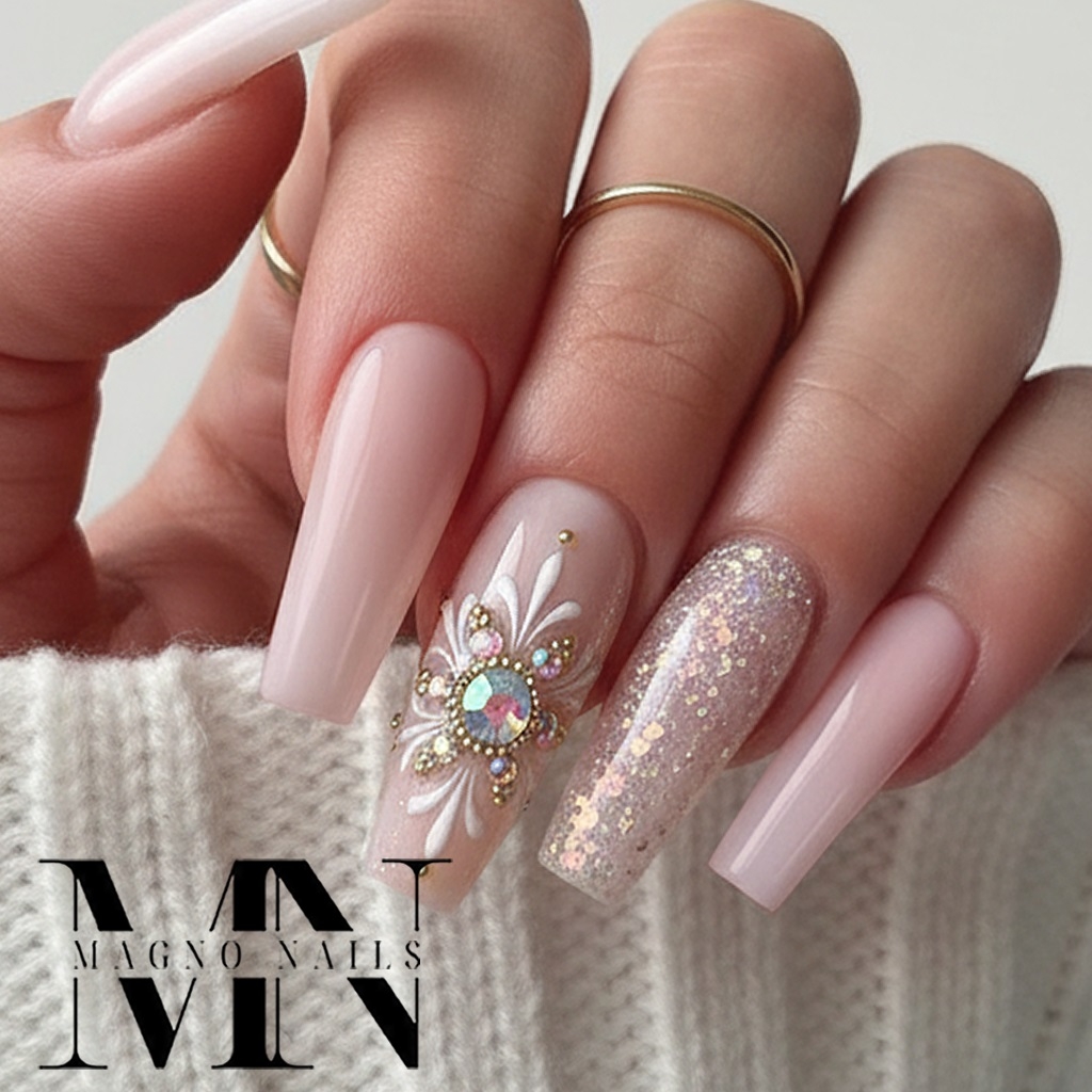 Grobe Pfirsich Mix Glitter Gel - Make Up Gel