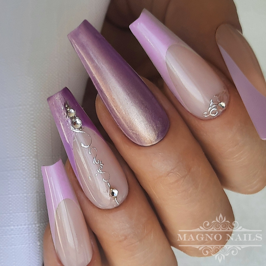 Perl Flieder Metallic Frech Sommernägel Sommerfarben Ideen Nägel Gel Tolle Ideen