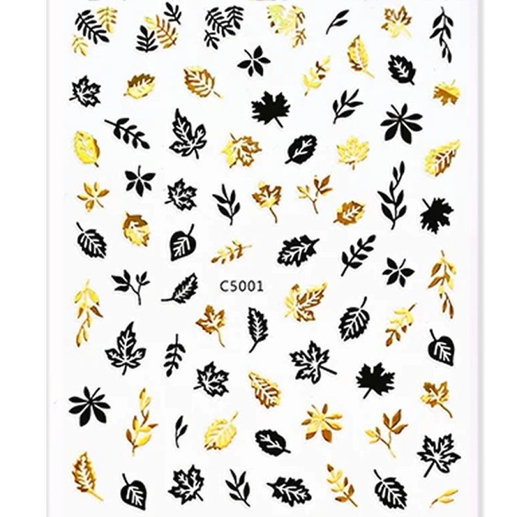 3D Metallic Sticker - schwarz - gold - C5001