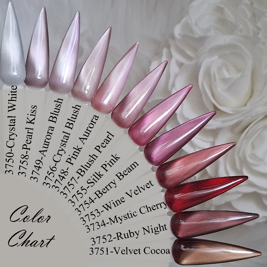 Farbpalette - Farbkarte Ceramic Moonlight Cat Eye Gele Nageldesign