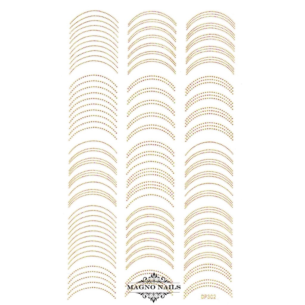 3D Metallic Nail Sticker - gold French Kontur Seblstklebende Aufkleber Nagelsticker Nagelaufkleber