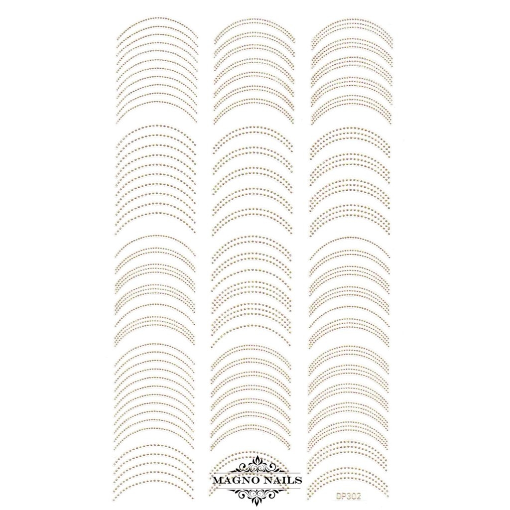 3D Metallic Nail Sticker - silber Seblstklebende Aufkleber Nagelsticker Nagelaufkleber French