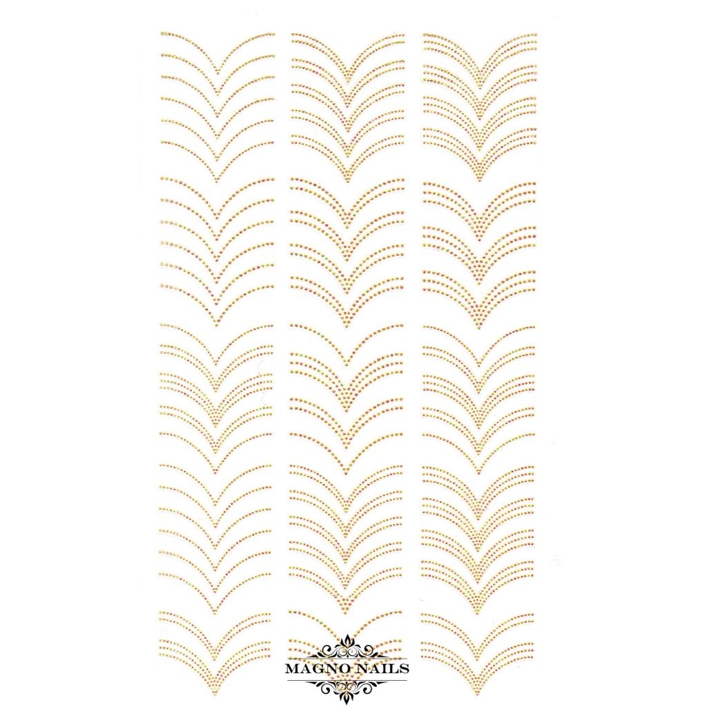 3D Metallic Nail Sticker - gold French Kontur Seblstklebende Aufkleber Nagelsticker Nagelaufkleber