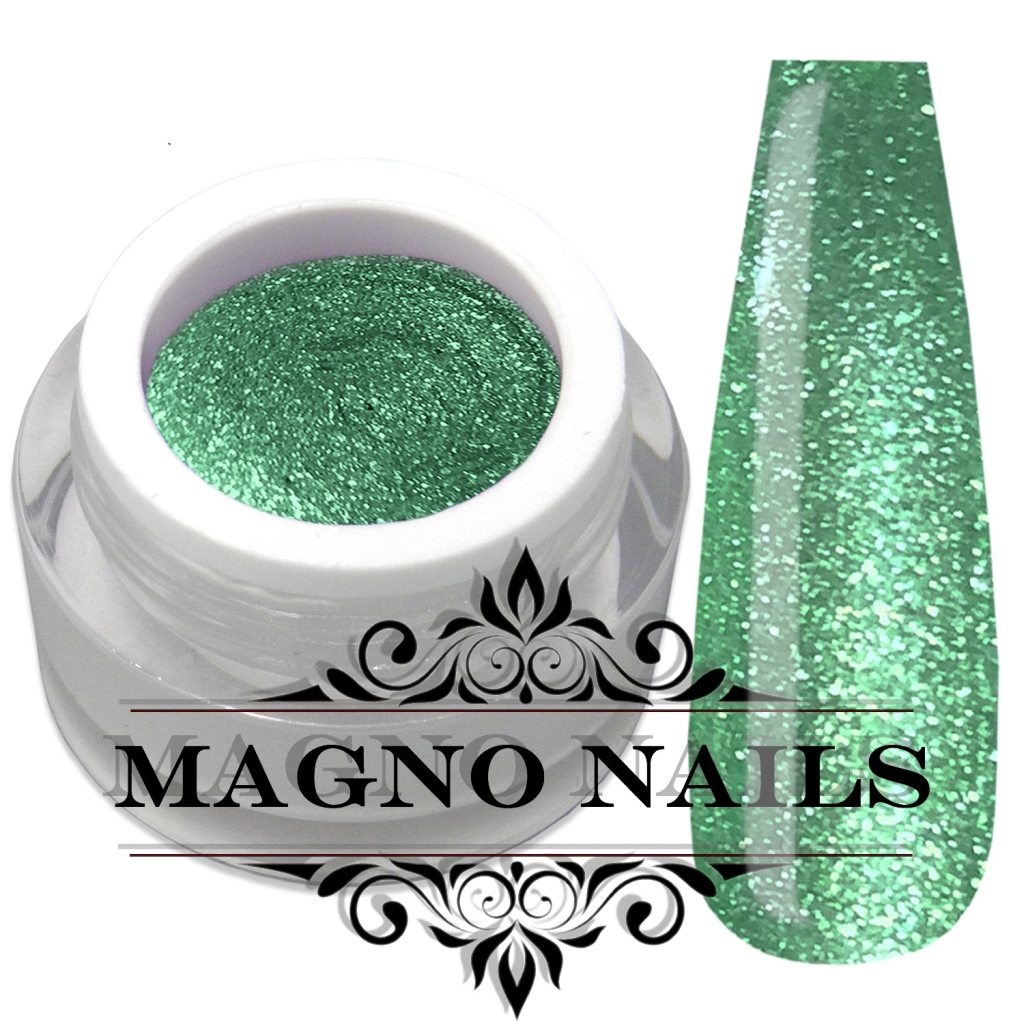 UV Gel - Grün Chrom Glitzer - Chrome Glitter Glam Gel - Naomi