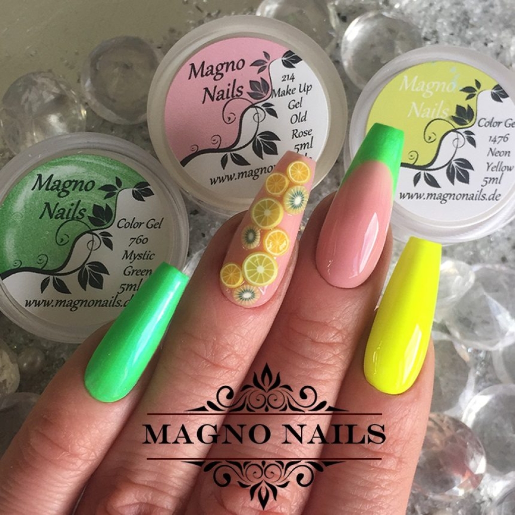 Nageldesign für den Sommer mit Neon Fimo