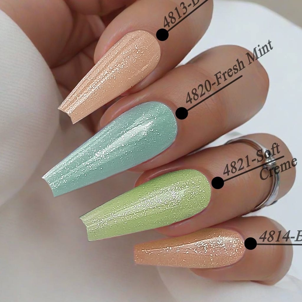 Pastel Beige Glitter Gel mit weißem Schimmer