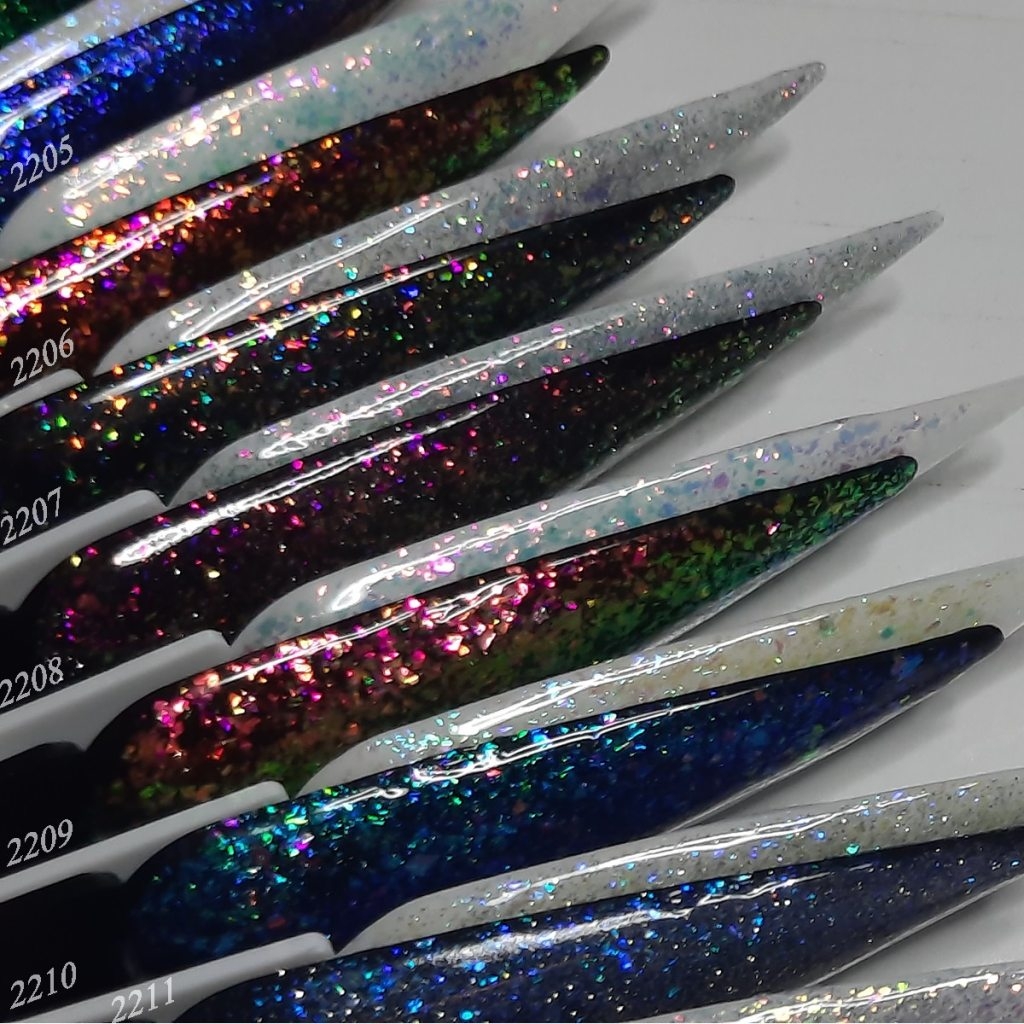 Multicolor Flakes Glitter Gel - Reflektierend