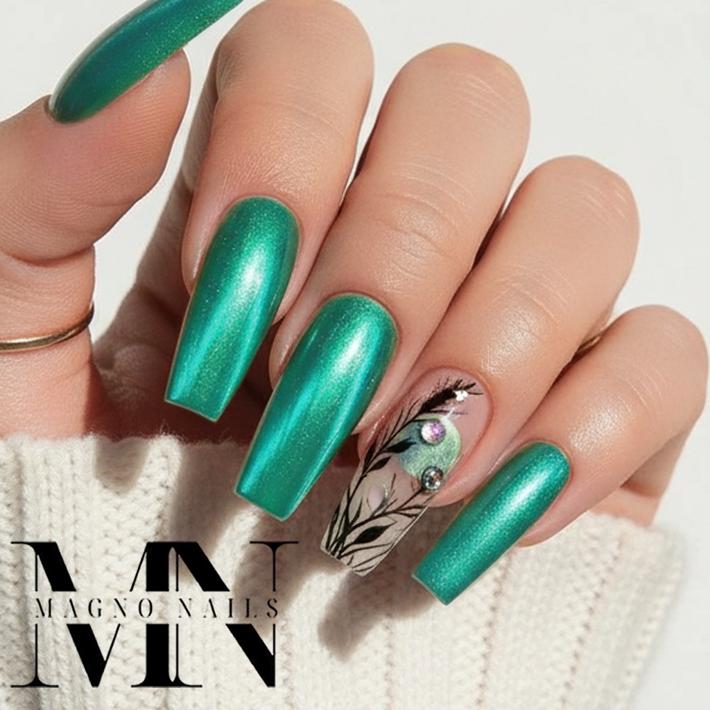 Platinium Cat Eye Gel grün - blau