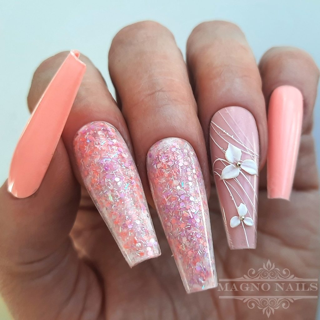 Nageldesign Ideen für den Sommer rosa