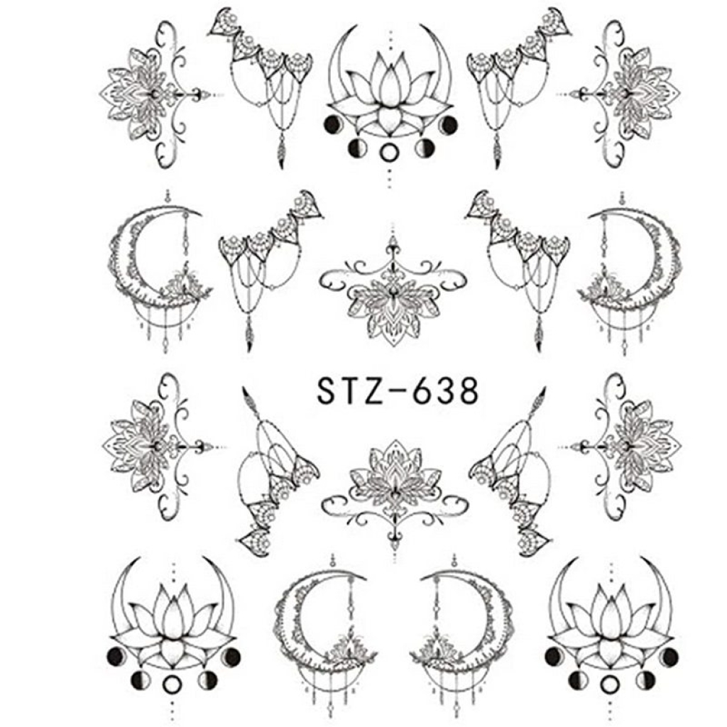 2D Nail Art One Stoke Sticker