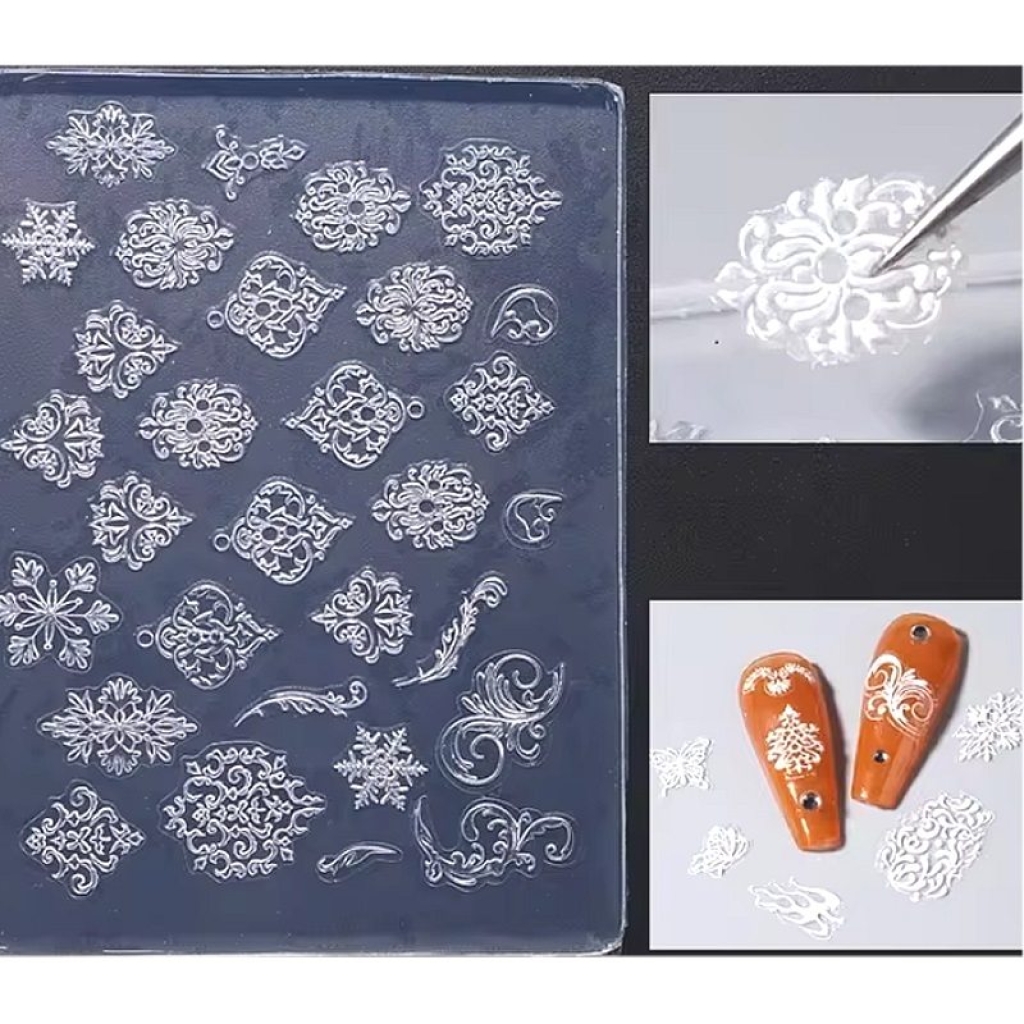 3D Nail Form - Silikon Schablone - Barock