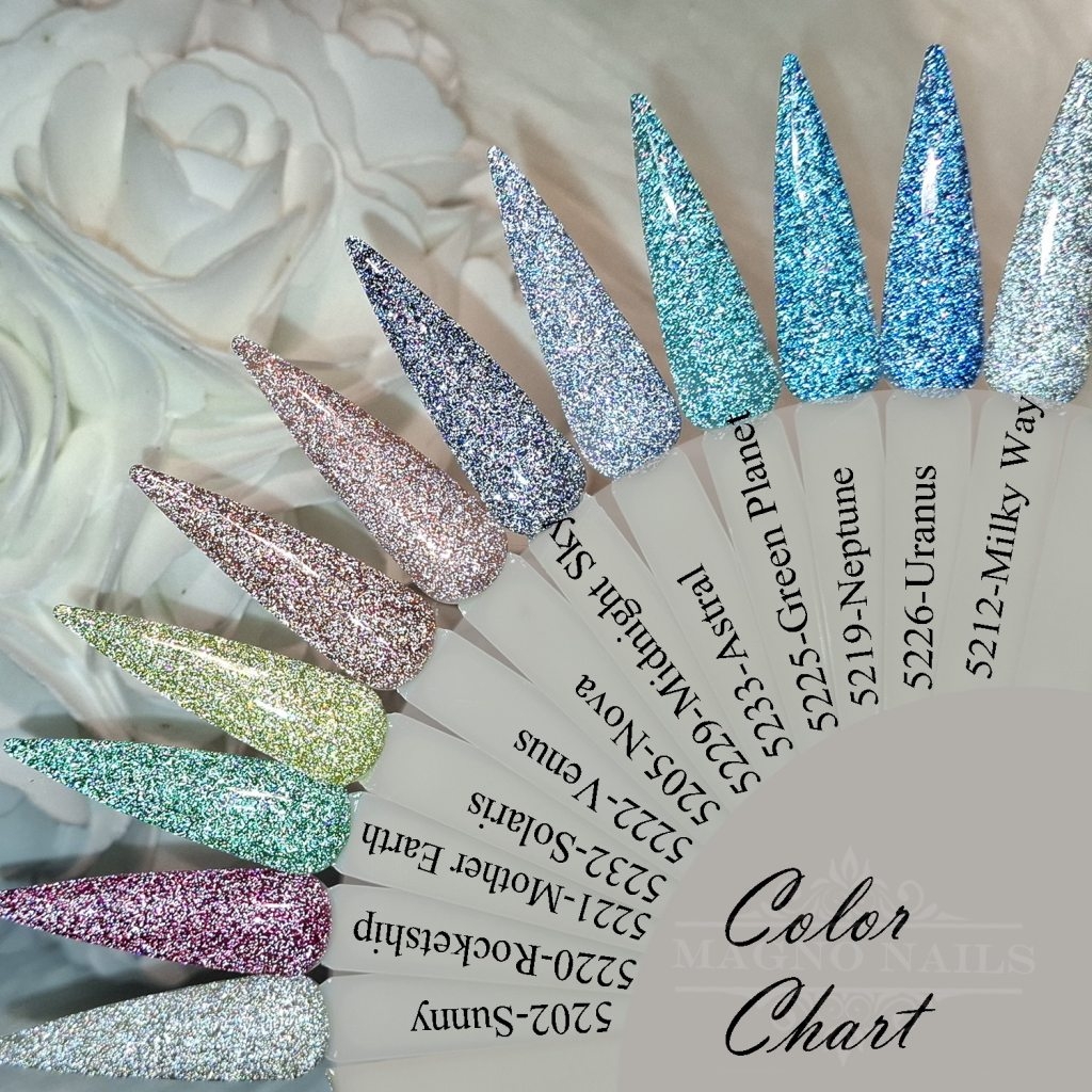 Farbpalette Disco Gele Reflektierend Glitter Glitzer Flash Effekt Nägel Nageldesign Nails Farbkarte Colorchart Nageltips Farbtips