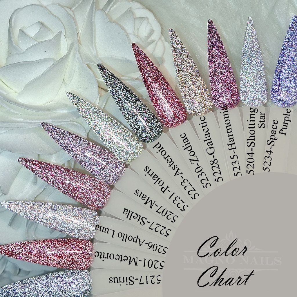 Farbpalette Disco Gele Reflektierend Glitter Glitzer Flash Effekt Nägel Nageldesign Nails Farbkarte Colorchart Nageltips Farbtips