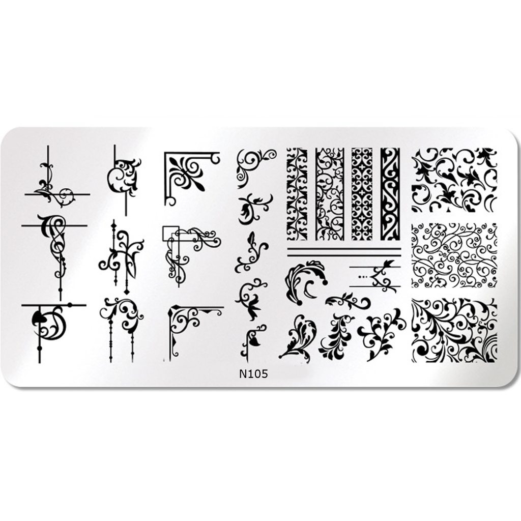 Nail Art Stamping Schablone - STZ-N02- STZ-N02
