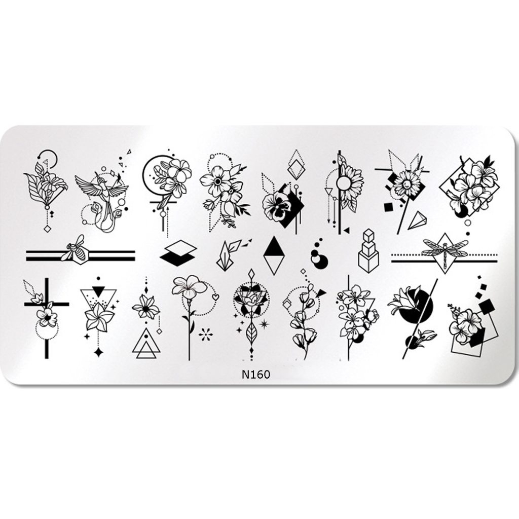 Nail Art Stamping Schablone - STZ-N02- STZ-N02