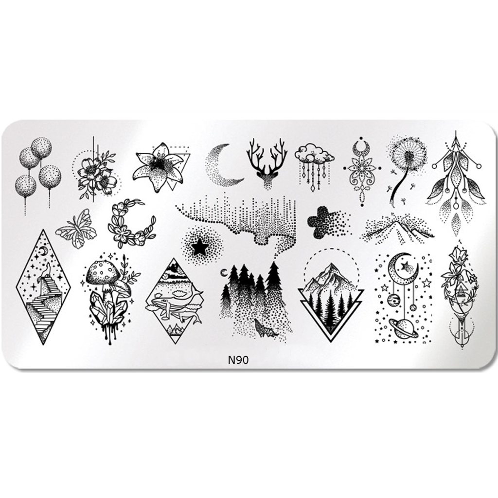 Nail Art Stamping Schablone - STZ-N02- STZ-N02