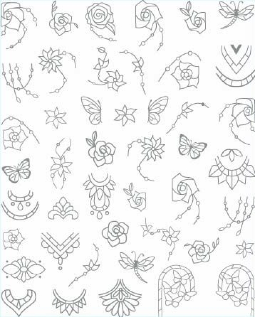 3D Metallic Nail Sticker - silber Seblstklebende Aufkleber Nagelsticker Nagelaufkleber
