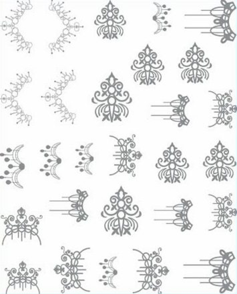 3D Metallic Nail Sticker - silber Seblstklebende Aufkleber Nagelsticker Nagelaufkleber
