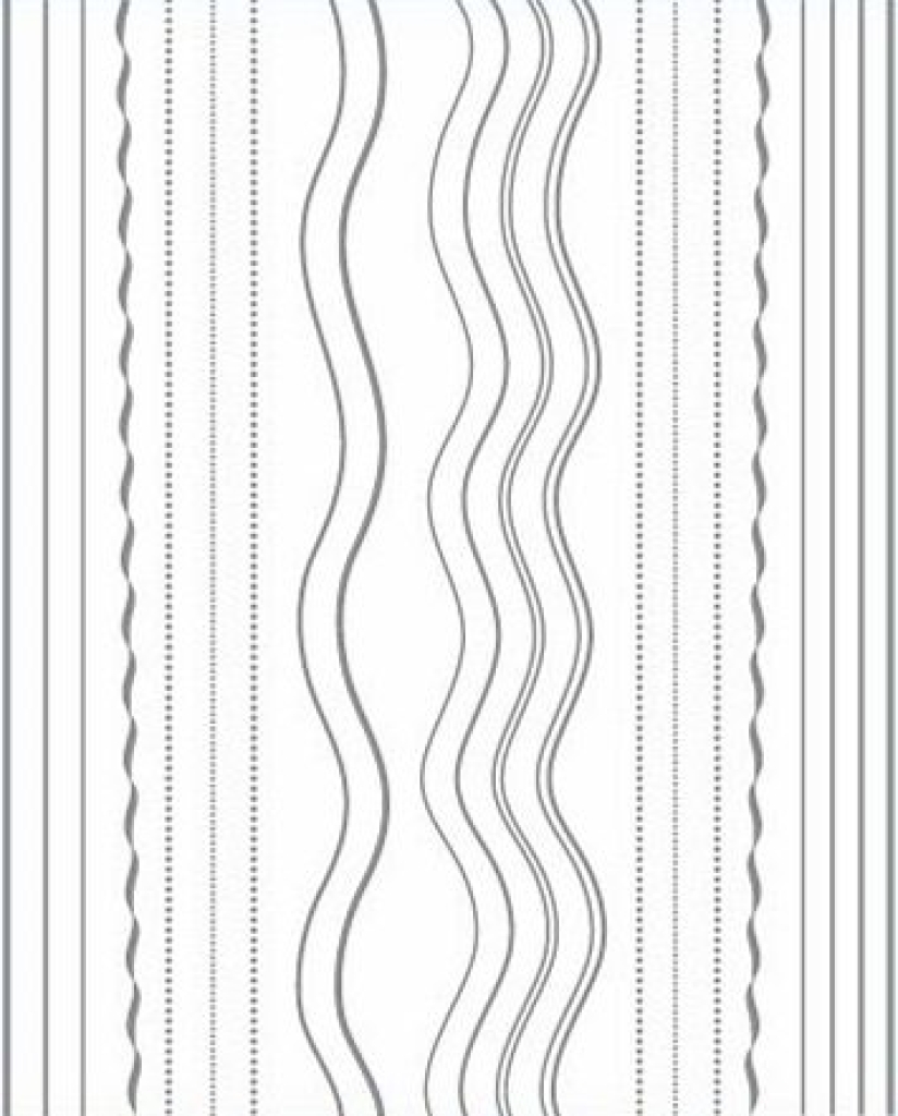 3D Metallic Nail Sticker - silber Seblstklebende Aufkleber Nagelsticker Nagelaufkleber Wellen